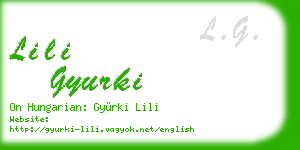 lili gyurki business card