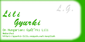 lili gyurki business card